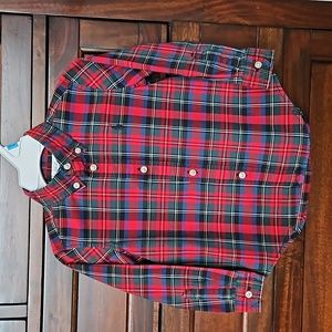 Plaid Button-Down Polo